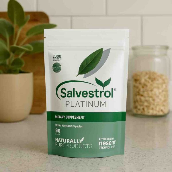 Salvacare Salvestrol Platinum 90c shop now at healing wave wellbeing lifestyle